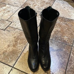 Matisse Shoes | Matisse Becky Leather Knee High Boots Tall Riding Buckles black